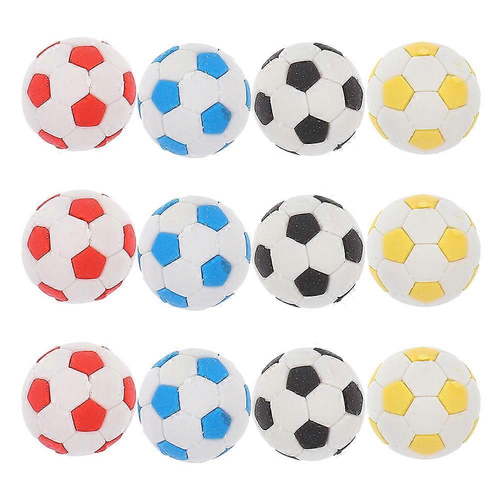 12PCS Soccer Ball Erasers for Mini Football Pencils – Non Slip Grip, Smooth Erasing, Ideal for Classroom Rewards & Party Favors