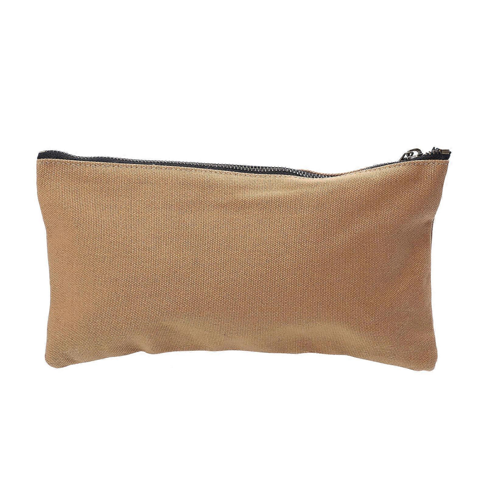 Zipper Tool Bag Creative Toolkit Canvas Tool Pouch Waterproof Tool Storage Handbag Rectangular 30.5x17cm 1Pack