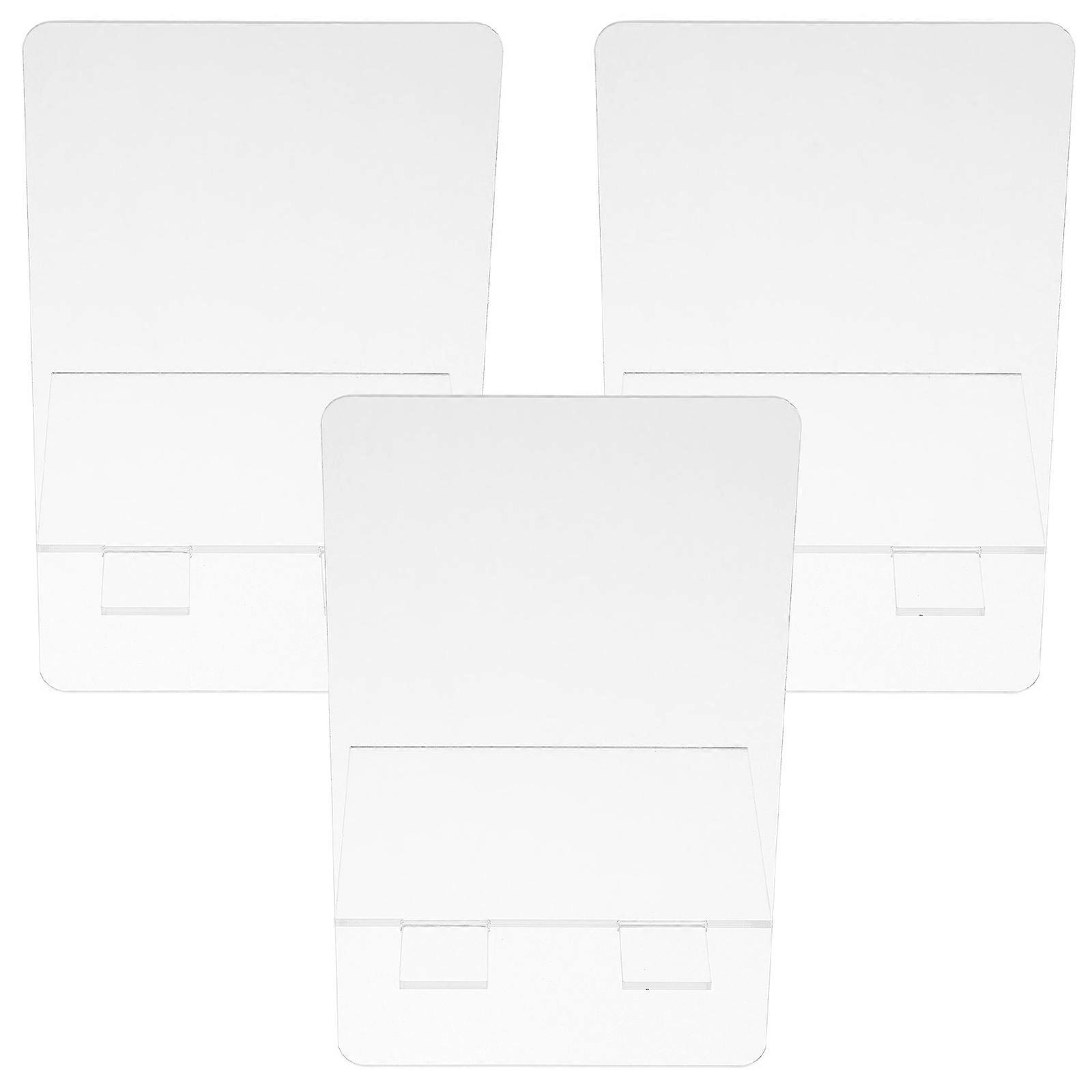 MultiFunction Acrylic Memo Board Dry Erase Board for Home Use Transparent 3Pcs