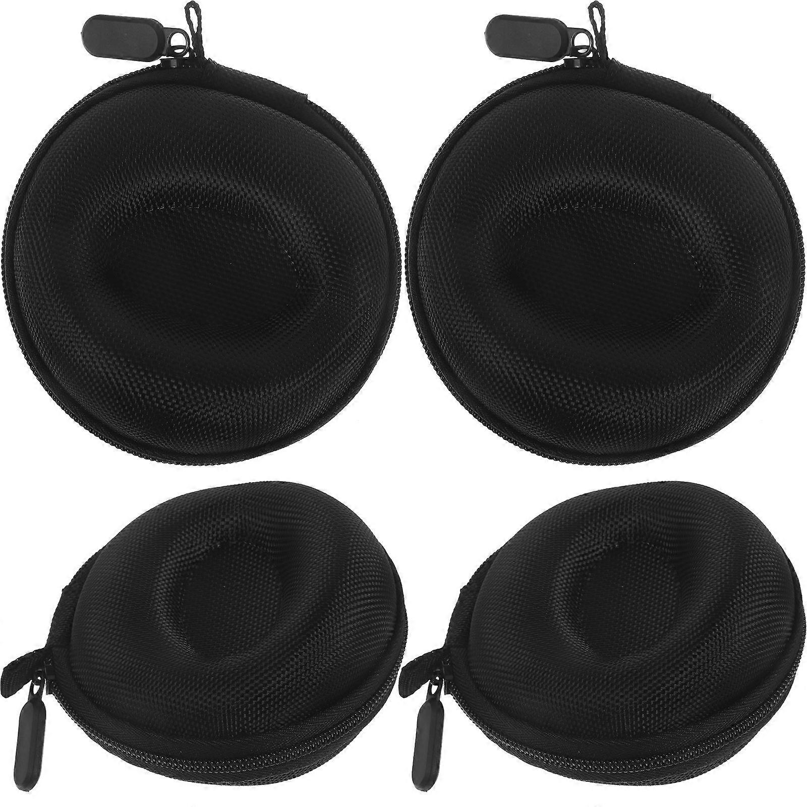 Portable Watch Cases 4Pcs EVA Material For Wristwatch And Smart Watch Black Travel Friendly Storage