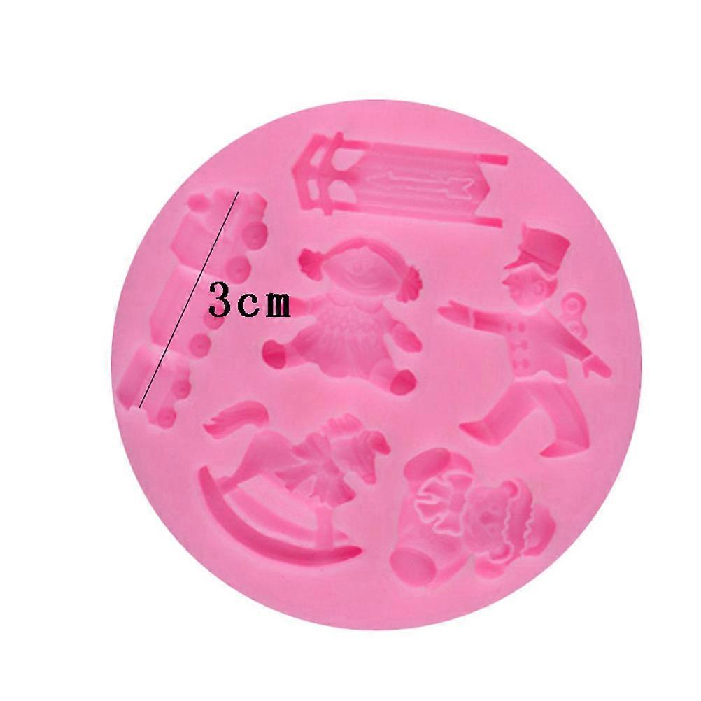 Cuisson Moule à gâteau Gelée Fabrication de moules à fondant créatifs 7 x 7 x 1 cm Antiadhésif 1Set