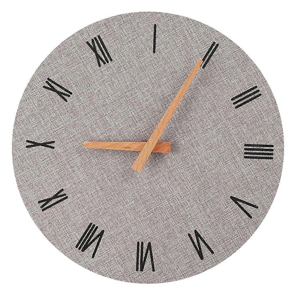 Decorative Clock Grey 12 Inches Time Display for Home Decorative Accessories Wooden Simple Design 1PC