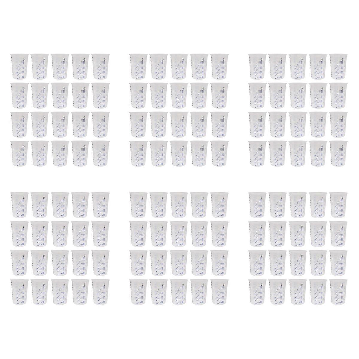 120Pcs Plastic Disposable Paint Mixing Cup Measurements Cups for Resin Epoxy Pour 600ML
