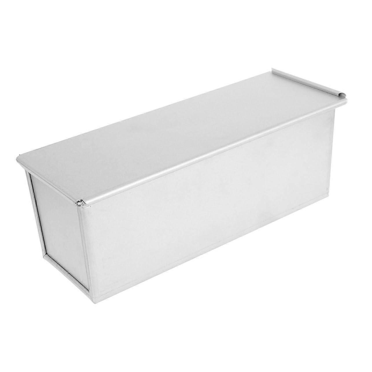 Toast Box Slide Baking Non-Stick Aluminium Small Lunch Box Lid Bread Container 34x12.5x12cm Loaf Mould for Homemade Bread