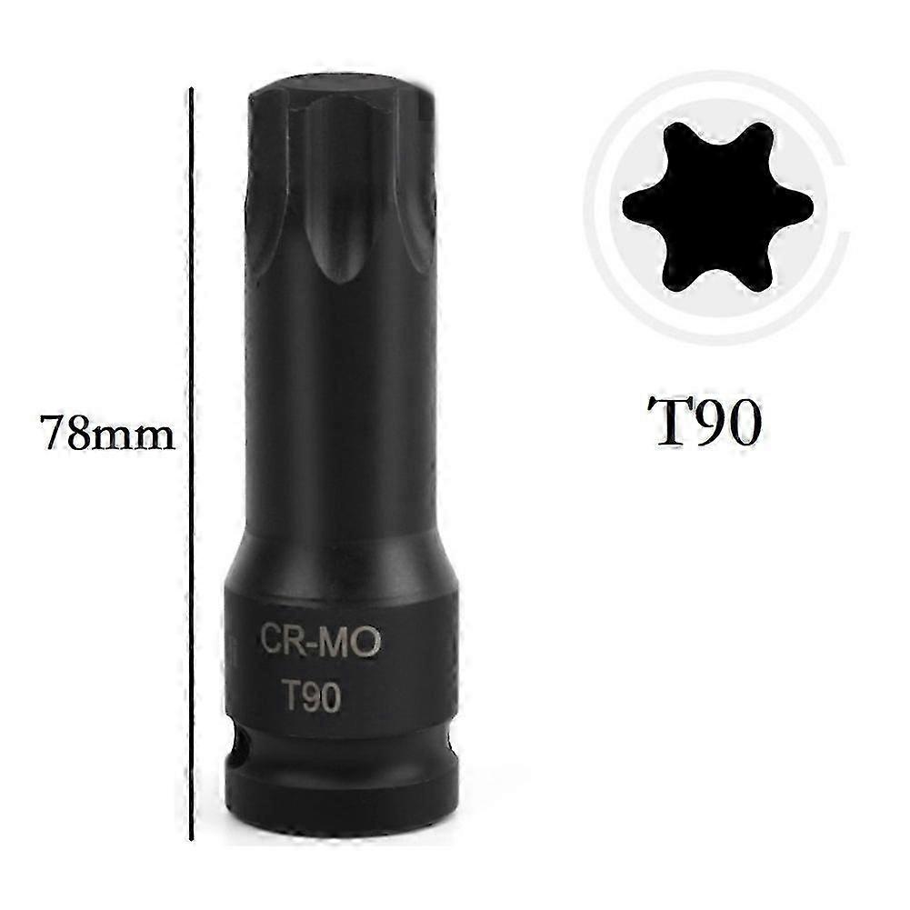 T-shaped Sleeve Socket Adapter 1pcs Driver Star Bit Electric Screw Hex Shank Torx Screwdriver Bits Adapter Head PQG-T90-