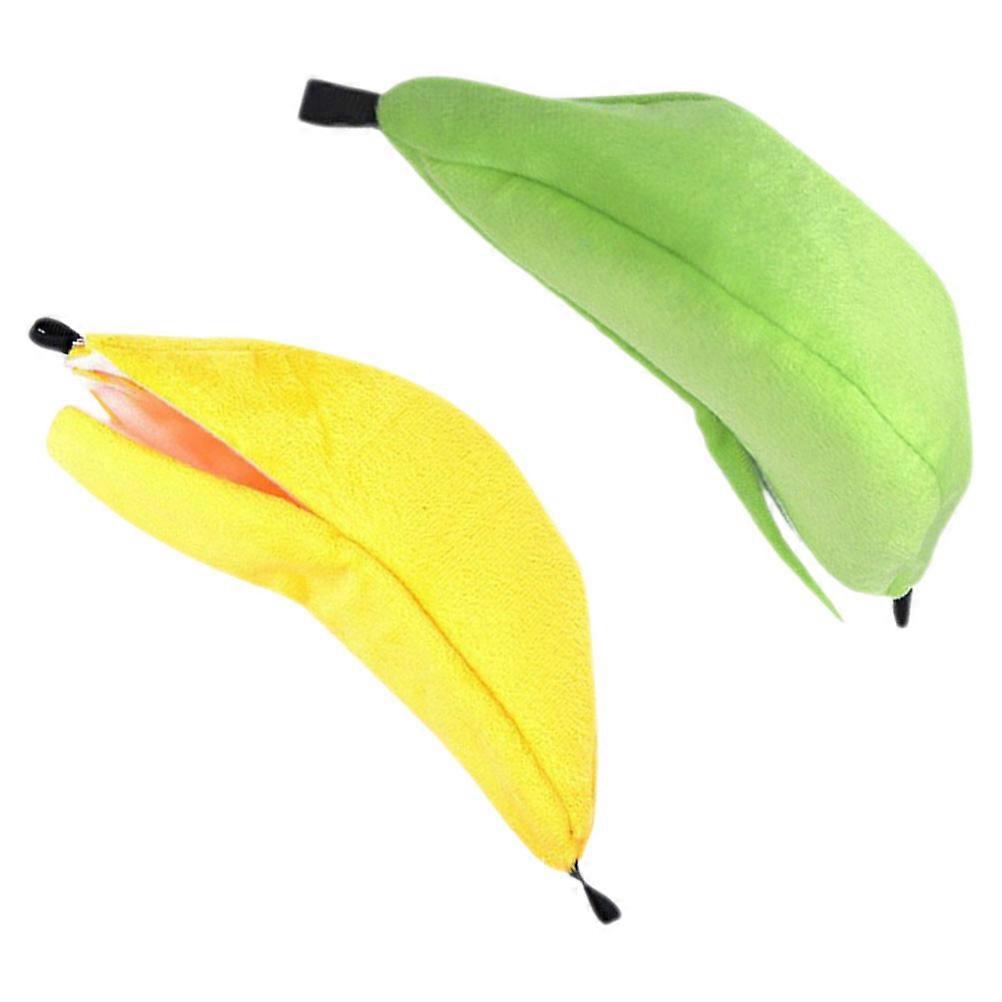 Pet Hammock Bed Hamster Cage Hammock Banana Shaped Sleeping Warmth Yellow 2Pcs