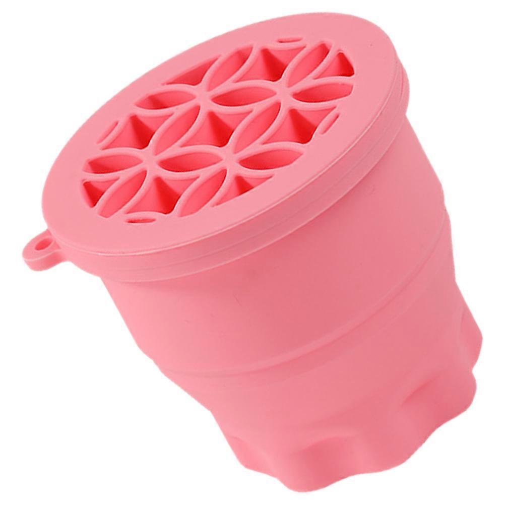 Folding Silicone Brush Cleaner For Makeup Brushes Sponges Drying Storage Square Design 10x8.5cm 1Pcs