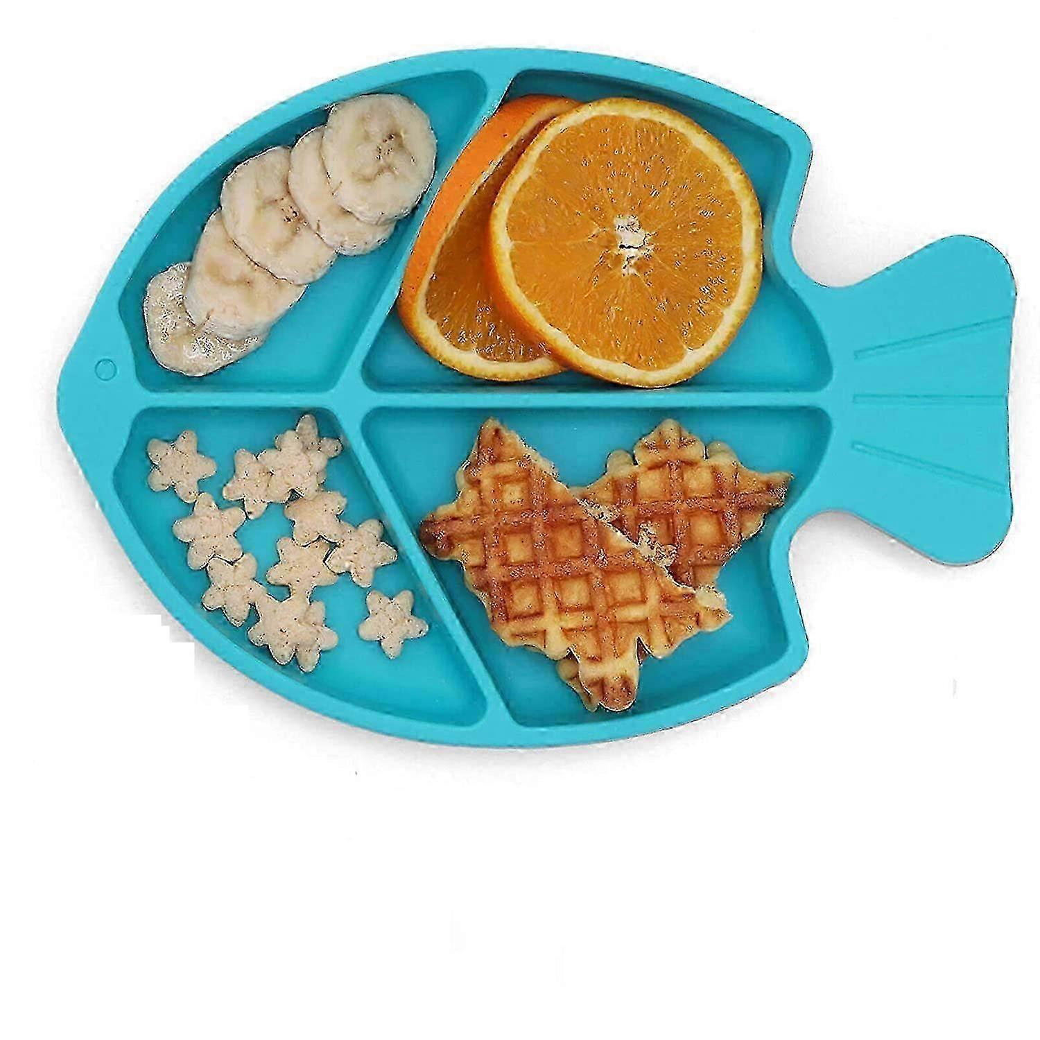 強力な吸引力、電子レンジおよび食器洗い機対応、BPAフリーの幼児用シリコンプレート