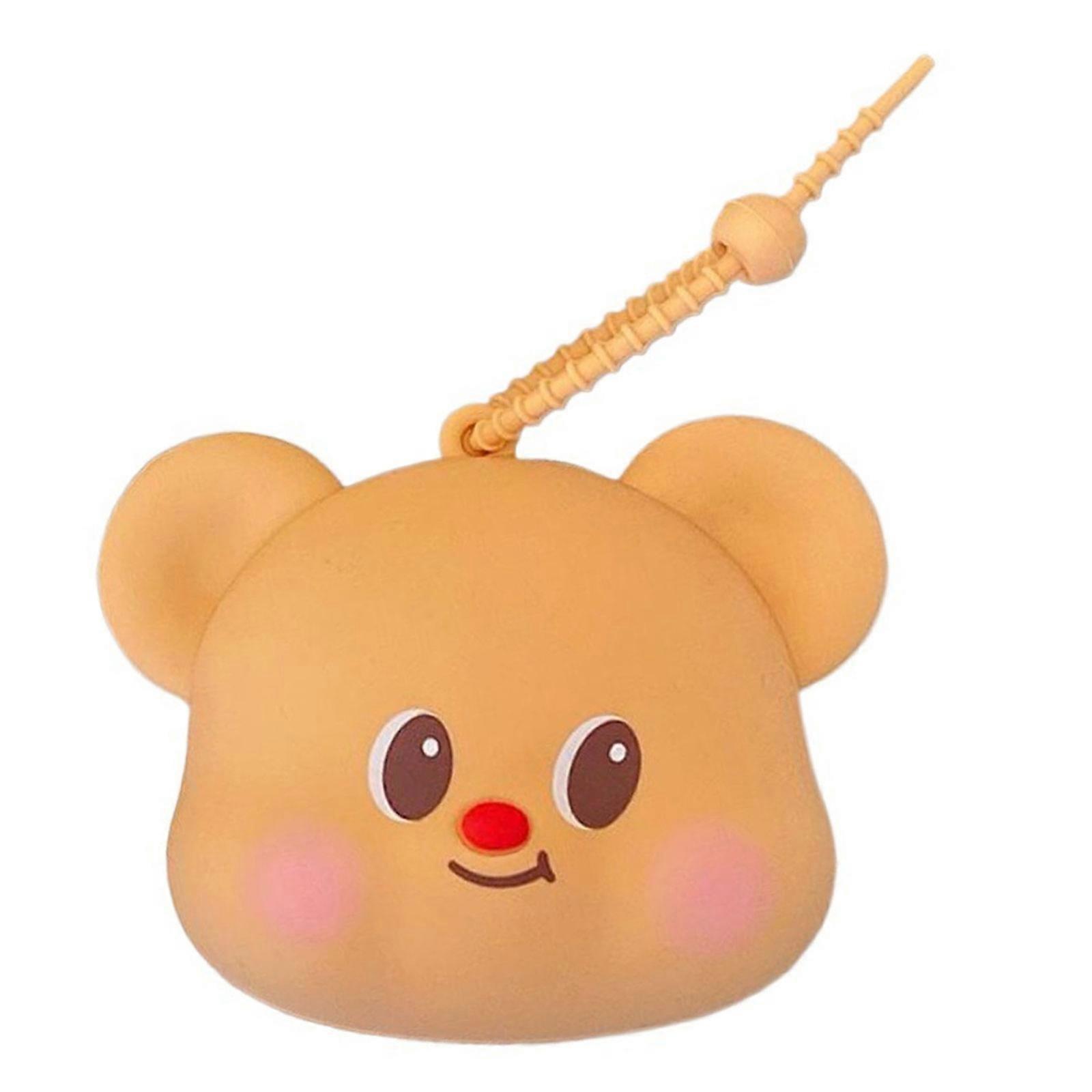 Silicone Butter Bear Keyring Case Multifunctional For Small Items USB Drive Everyday Use Bag