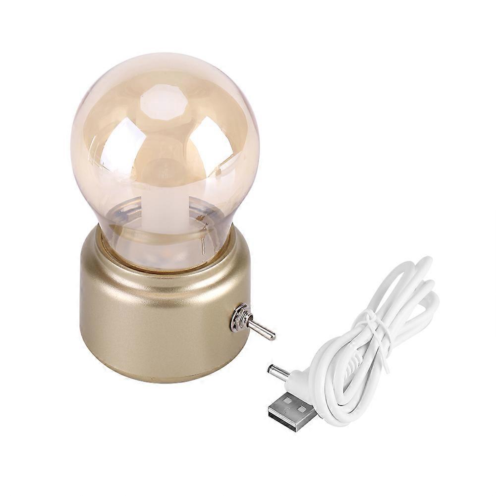 Creative Retro LED Night Light USB Rechargeable Night Light Gold