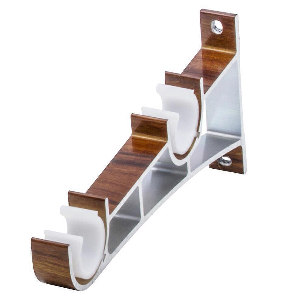 Curtain Pole Brackets Heavy Duty Fish Type Double Bracket Support For Curtain Rod Hotel 2Pcs