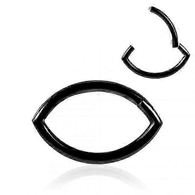 316L Surgical Steel Oval Classic Hinged Segment Clicker Ring