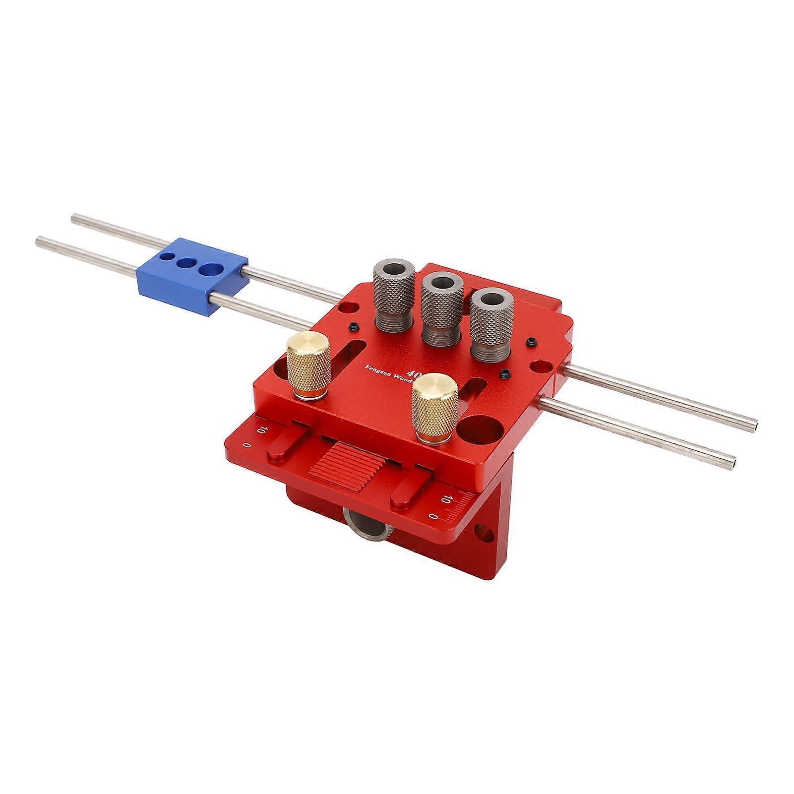 Self Centering Dowel Jig Kit Woodworking Doweling Jig Set Adjustable Drilling Locator Puncher Tool