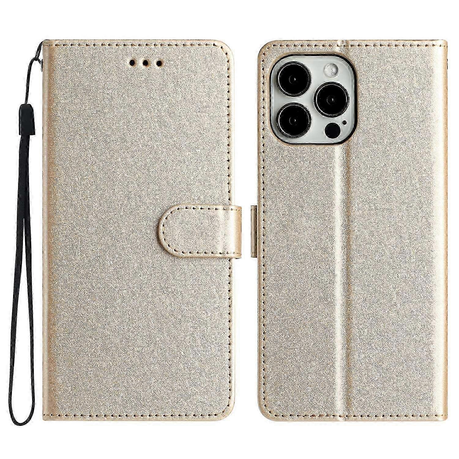 Wallet Case with Silk Texture Leather Cover for Compatible Devices