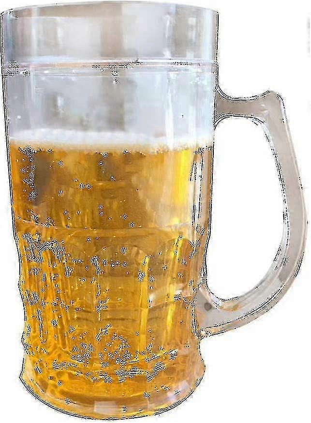 Creative Double Interlayer Ice Spoof Fake Beer Mug 401-500ml