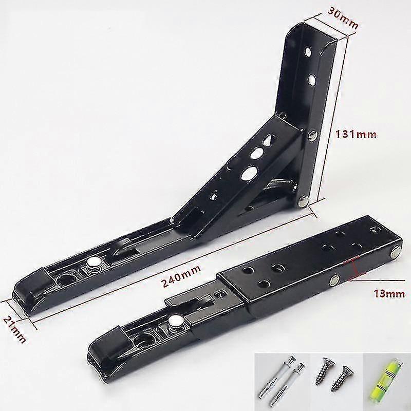 2pcs 10 Inch Steel Triangle Wall Mount Folding Shelf Bracket