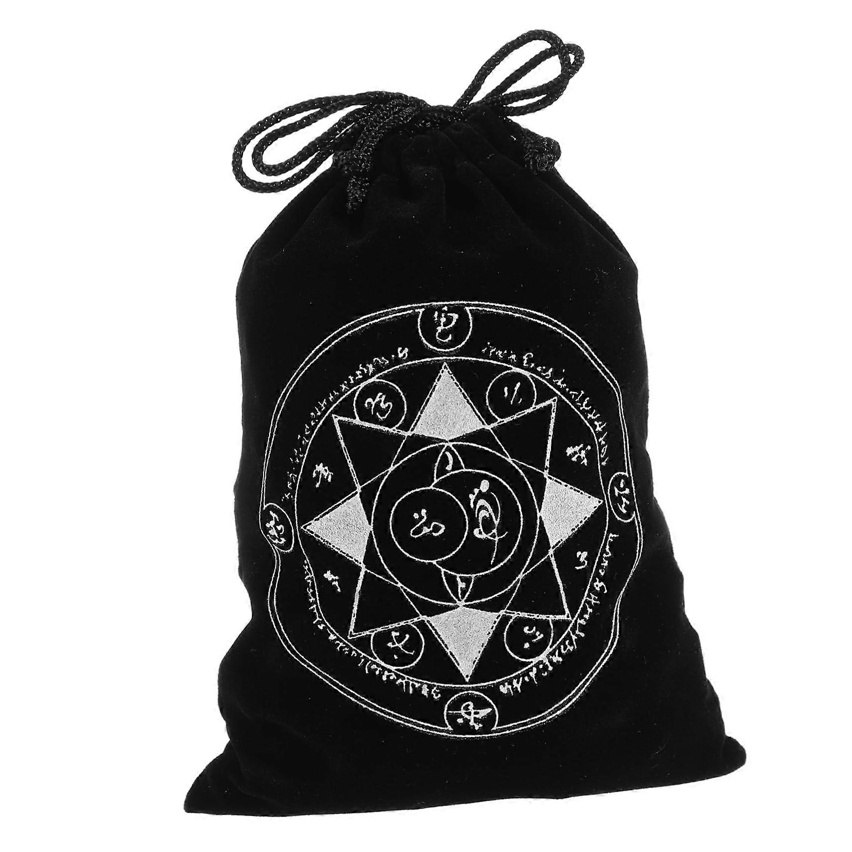 Tarot Card Storage Bag Made of Soft Fabric with Drawstring for Tarot Cards, Jewelry and Small Items, 20x15 cm