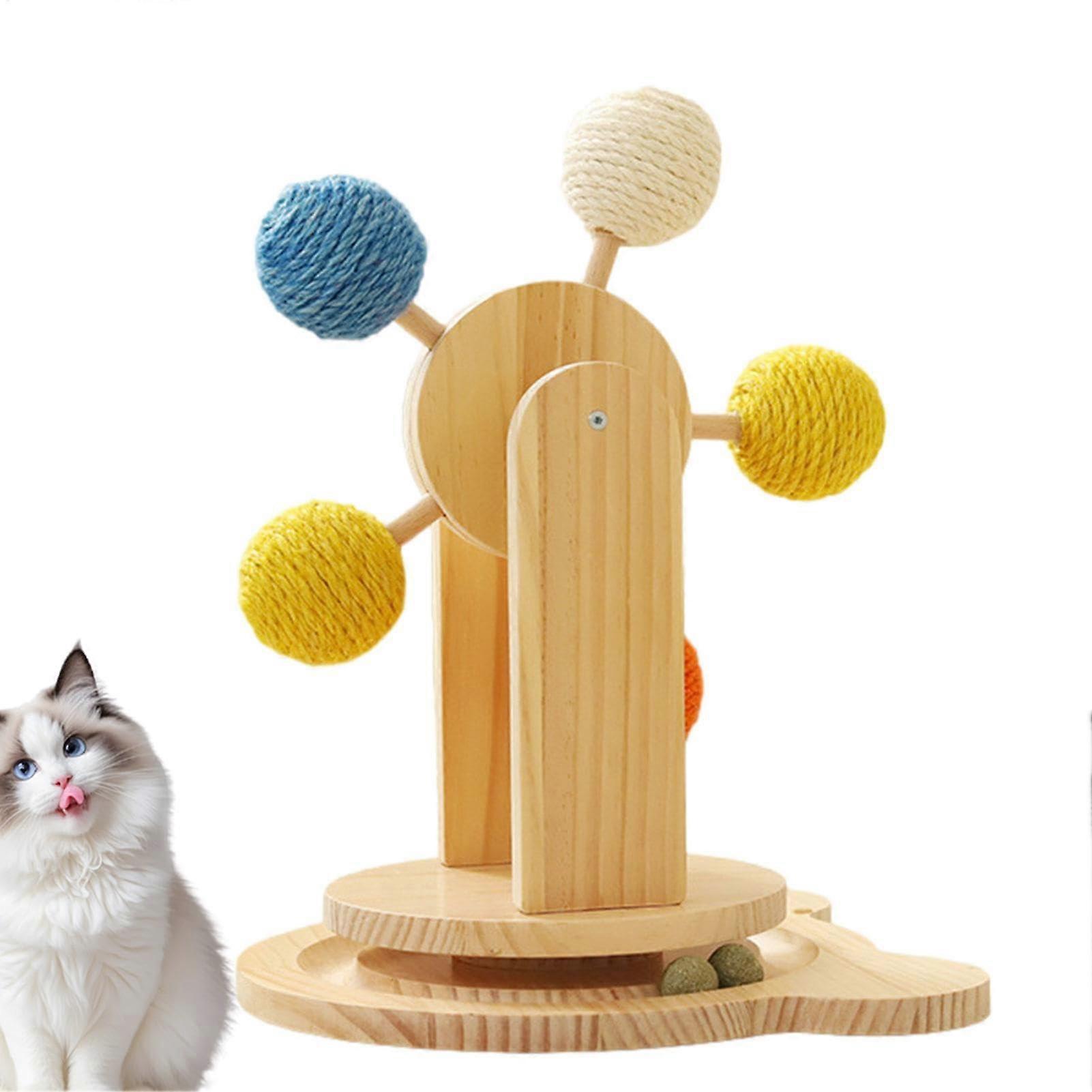 Cat Scratcher Toy with Ball, Scratching Cat, Ball Toy, Rotation of the Kitten Out, Interactive, Scratching Station, Exercise for Pets