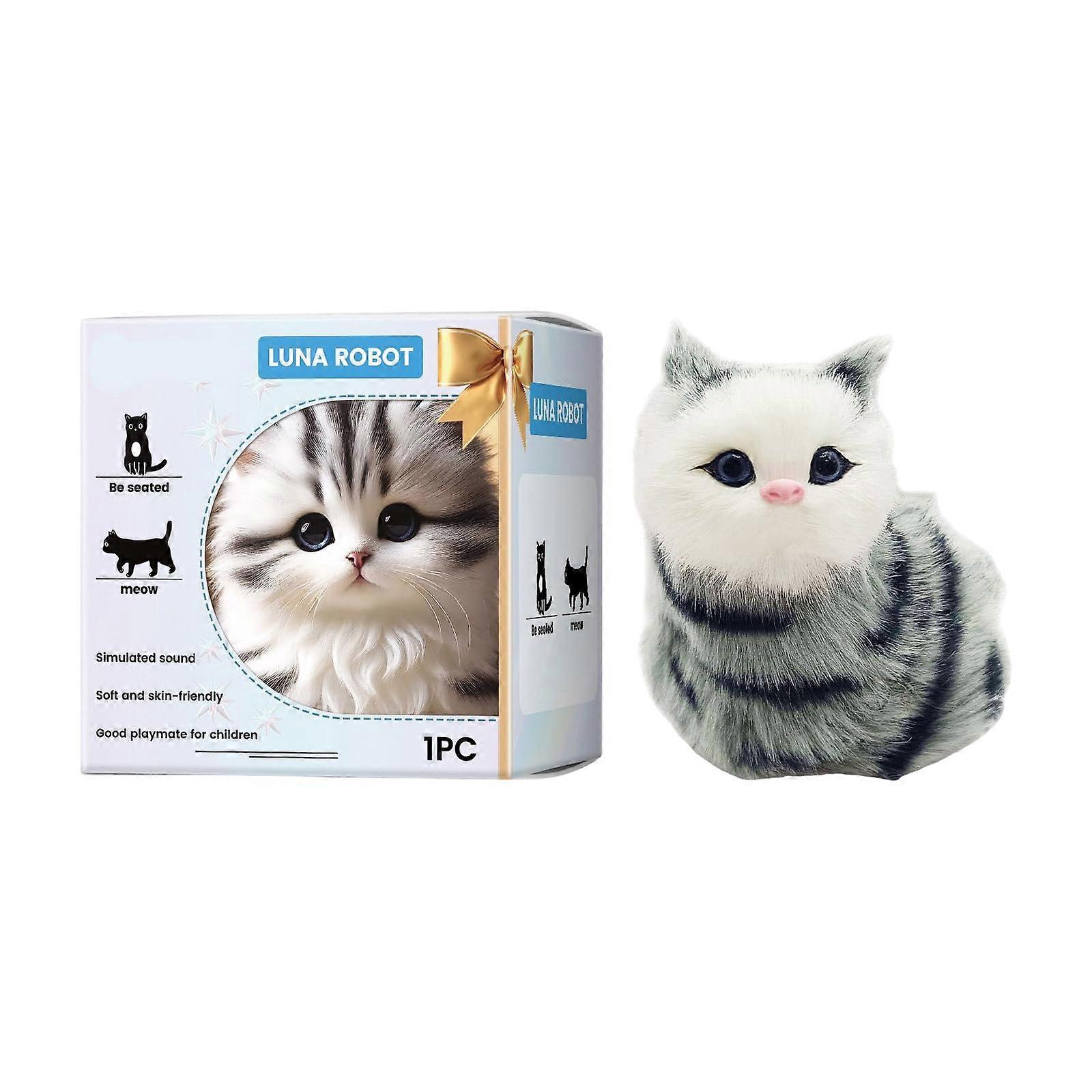 Plush Cat Toy with Realistic Meow Sounds for Toddler Motor Skills and Sensory Learning