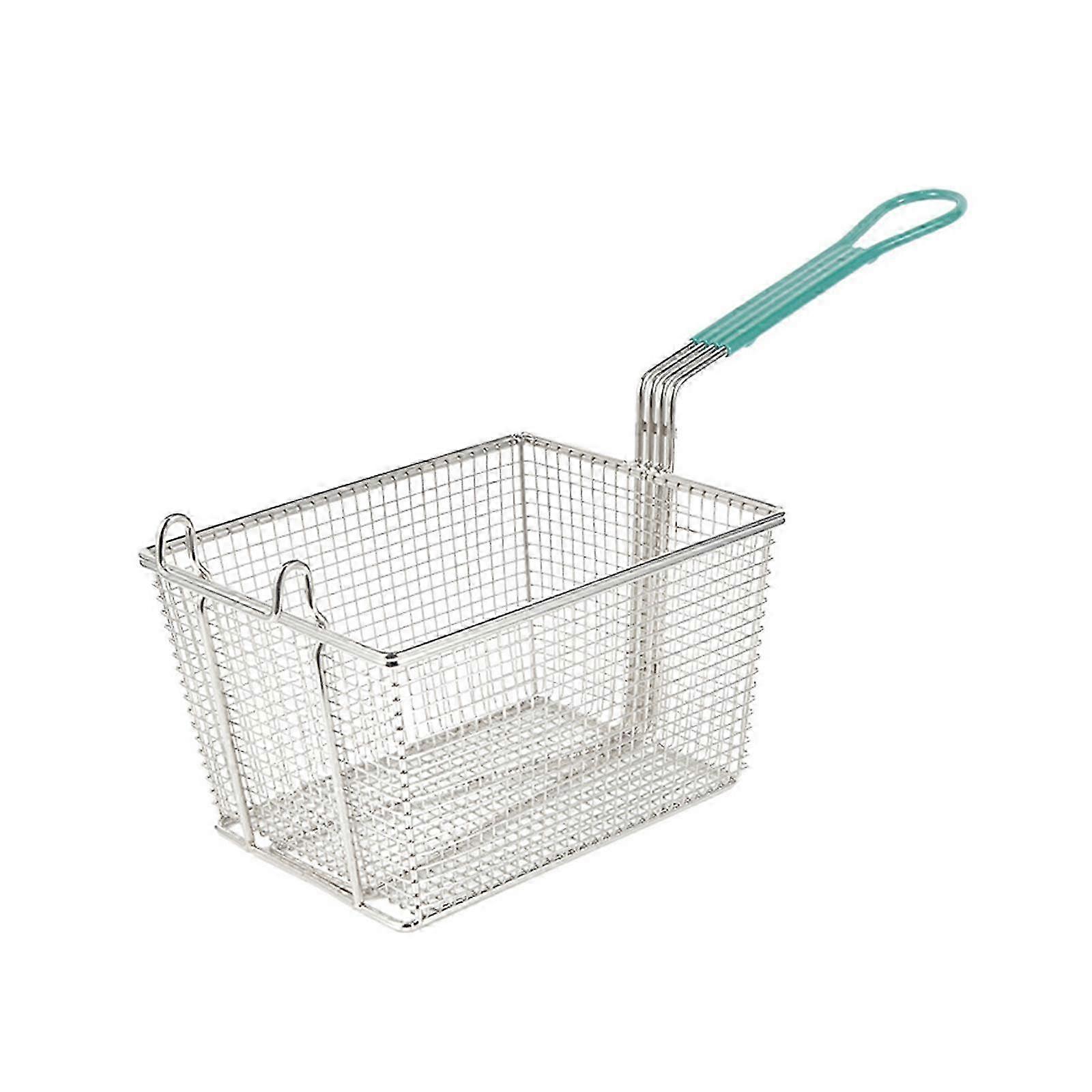 Wire Mesh Deep Frying Basket 10x7.6x5.5inch with Anti-Scalding Handle for Kitchen Use