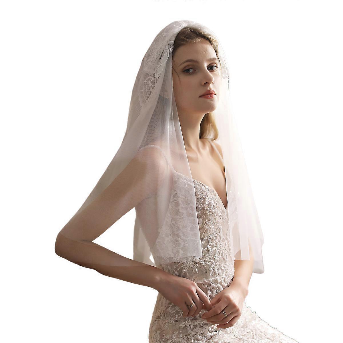 Wedding veil, 85 x 140 cm, white, 1 pc.