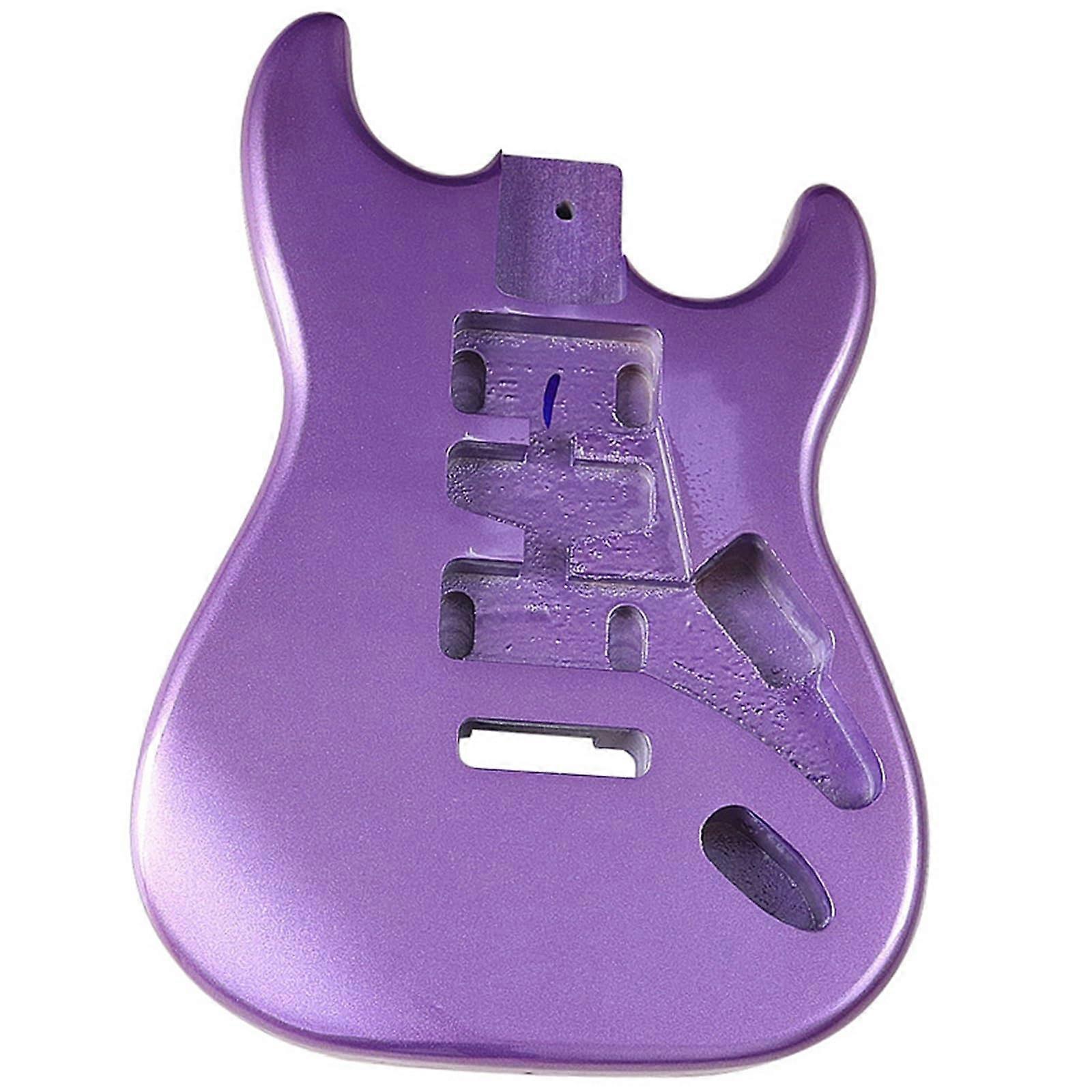 DIY Guitar Kit Light Metallic Purple 6 String Electric Guitar Body Assembly with Single Shake Design