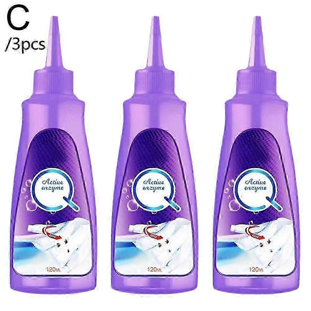 1-3 חבילה אקטיבי אנזים כביסה מסיר כתמים בגד מנקה כתמים עיקש 120 מ"ל