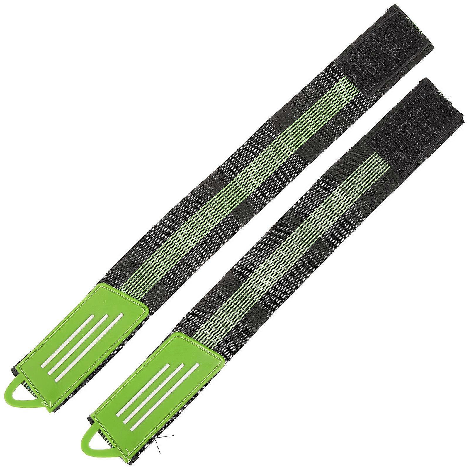 Trouser Leg Strap Elastic Leg Strap Tighten Trouser Openings Green 29.00X3.00X0.10Cm