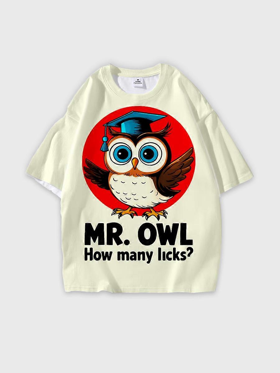 T-shirt round neck Pattern loose short sleeve JW435