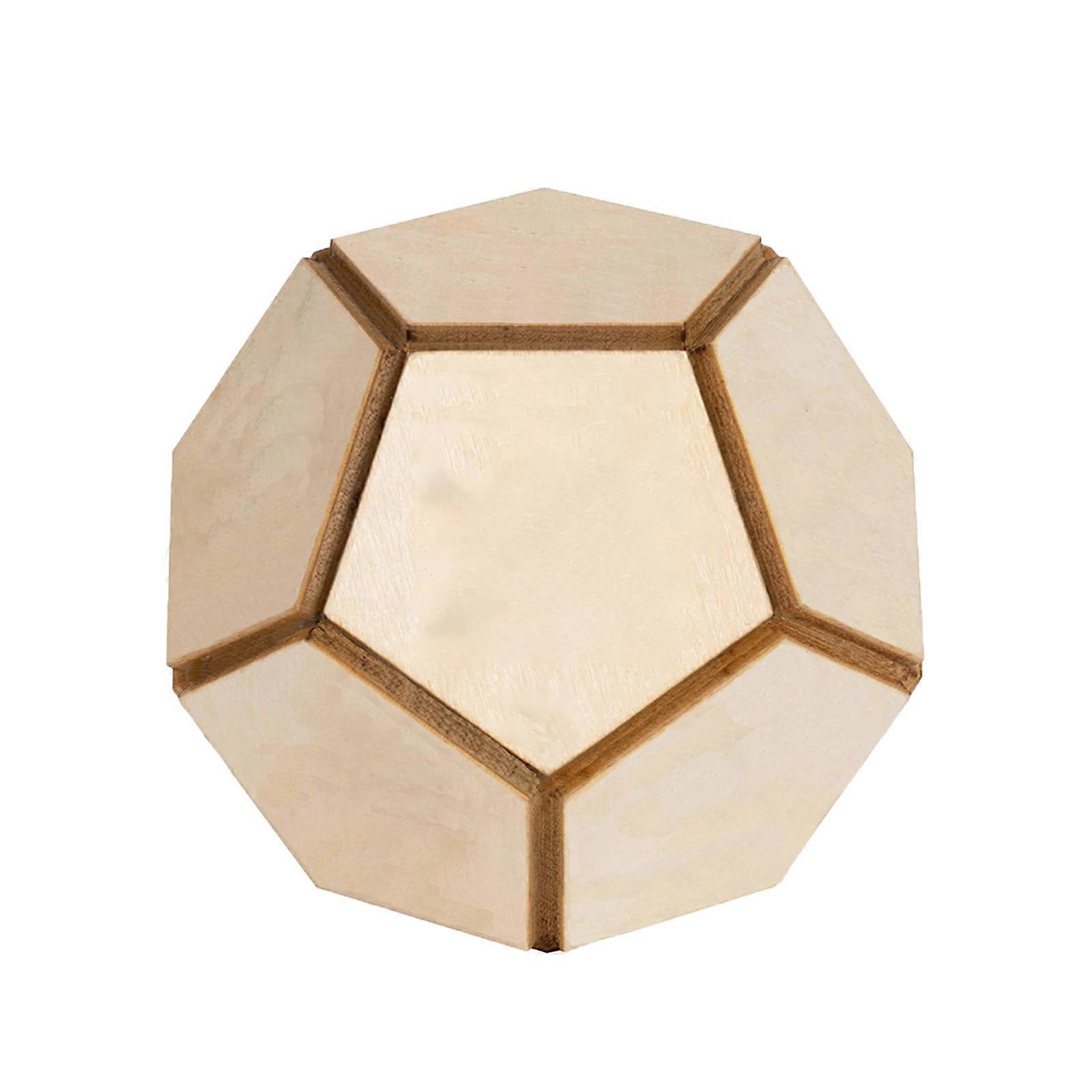 Handmade Wooden Dodecahedron Dices Featues Celestials Constellations Pattern for Game and Learning