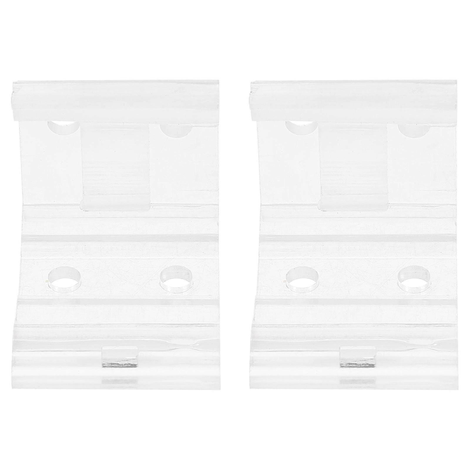 Blind Bracket Clips Secure Hold Easy Installation Rectangular Shape Transparent 4.30X3.40X3.00CM 2Pcs