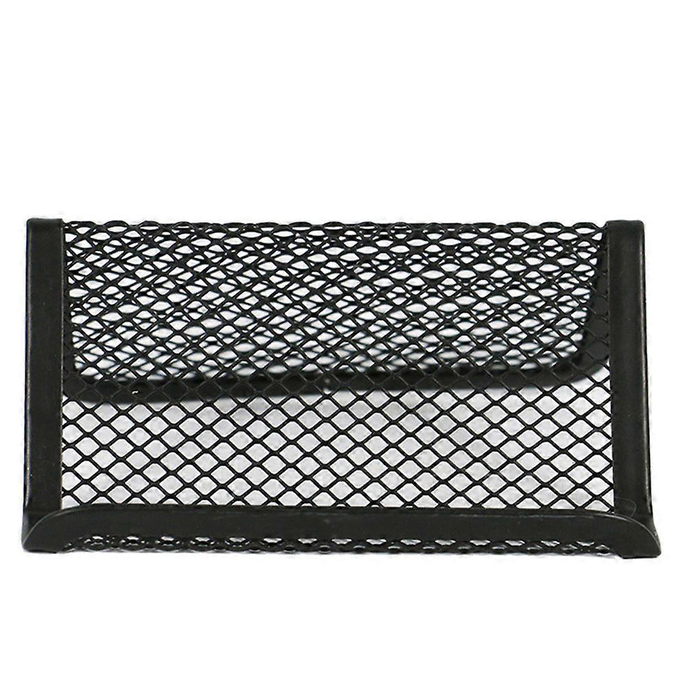 Office Accessories Display Stand Practical Business Card Storage Desktop Organization Rectangular Metal Mesh 2Pcs
