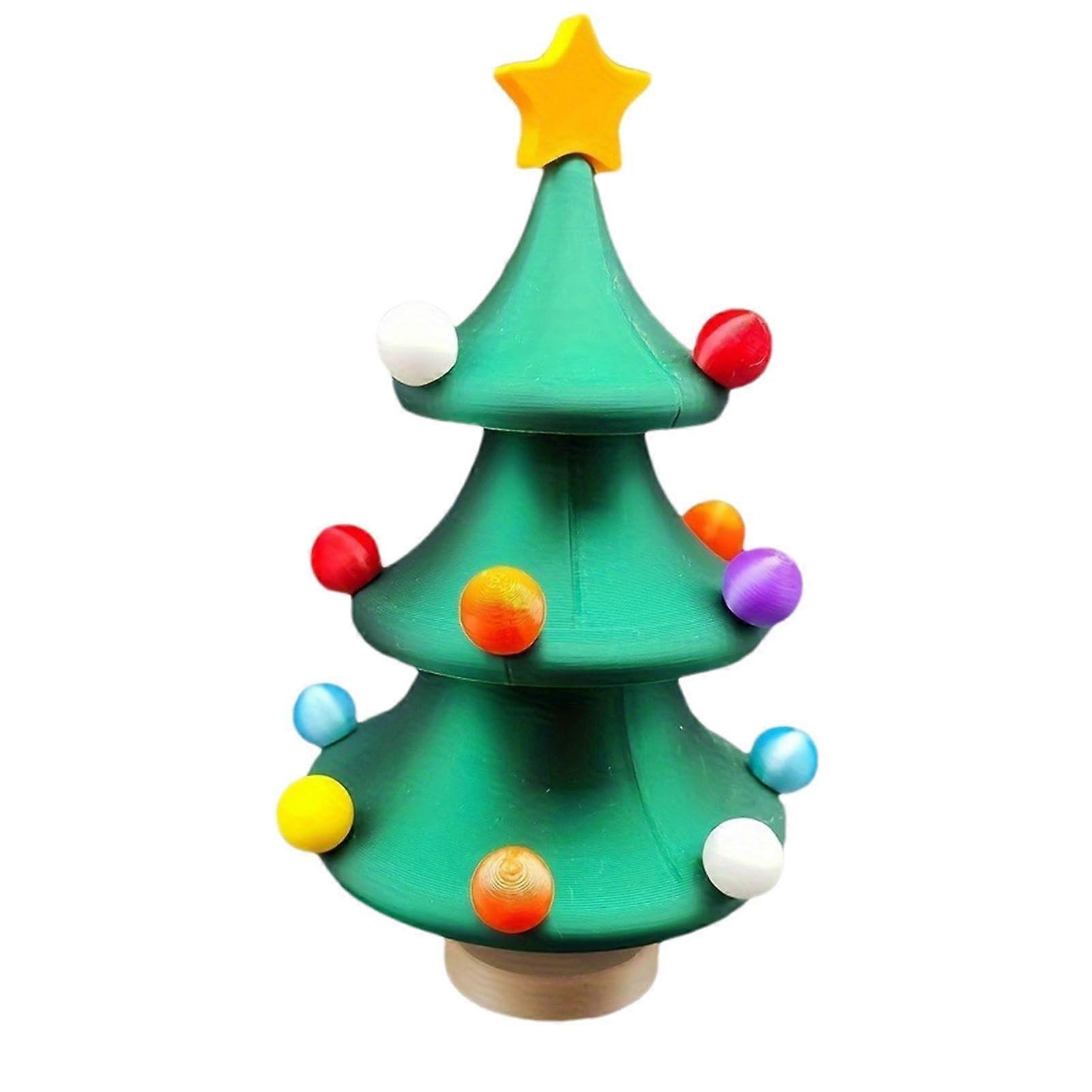 Dancing Christmas Tree 3D Printed Spinning Toy, Swinging Tree Decoration