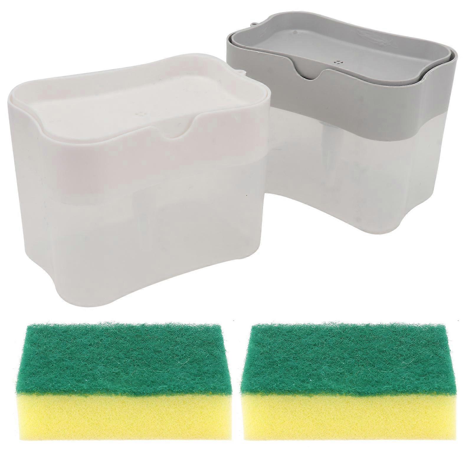 Washing Liquid Storage Boxes Manual Soap Dispenser for Kitchen 2Sets
