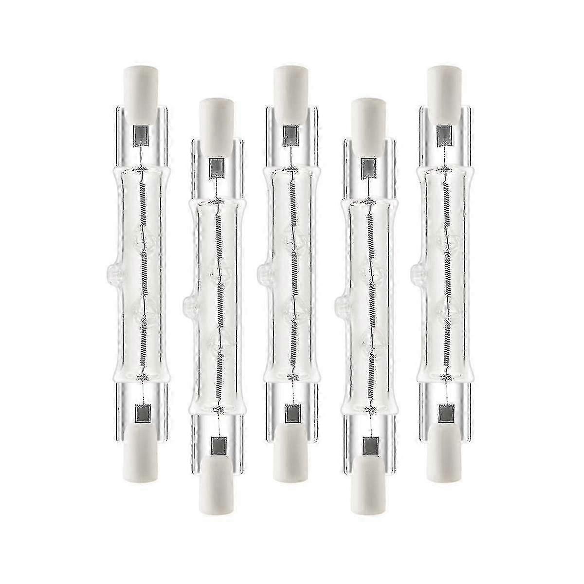 5 Pack R7s 118mm 300w 230v,r7s Halogen Linear Light Bulb, Dimmable Halogen Lamp