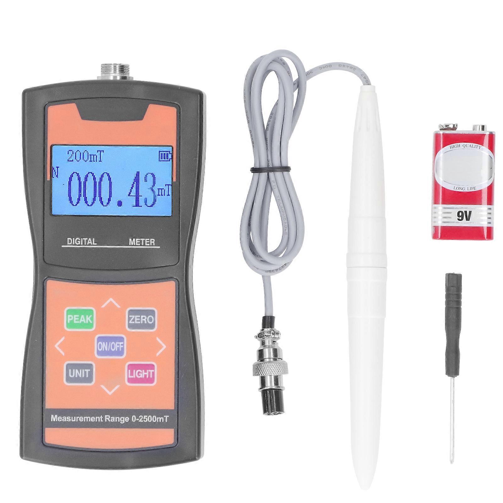 Handheld Digital Gauss Meter High Accuracy Surface Magnetic Field Strength Tester 0‑2400mT