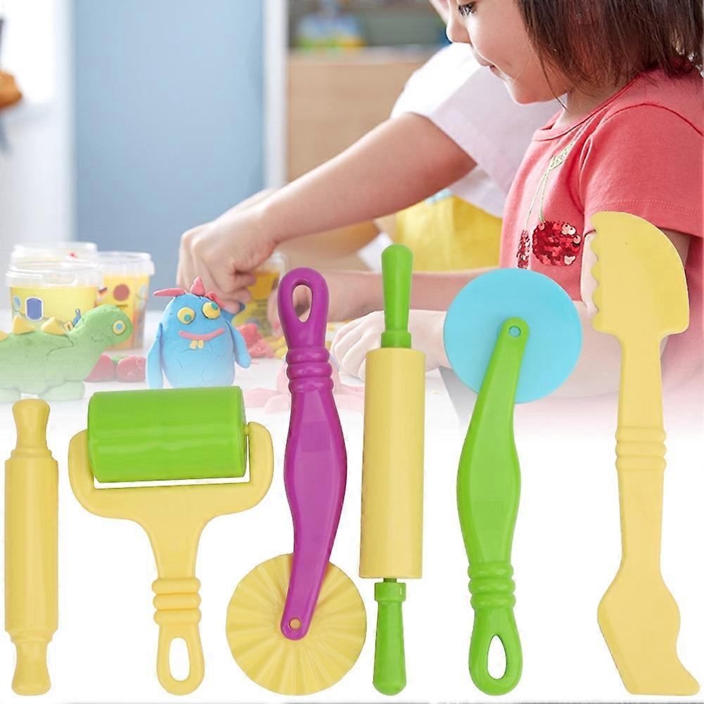 6 Pcs Plastic Clay Dough Modeling Tool Children Educational Learning DIY Kit