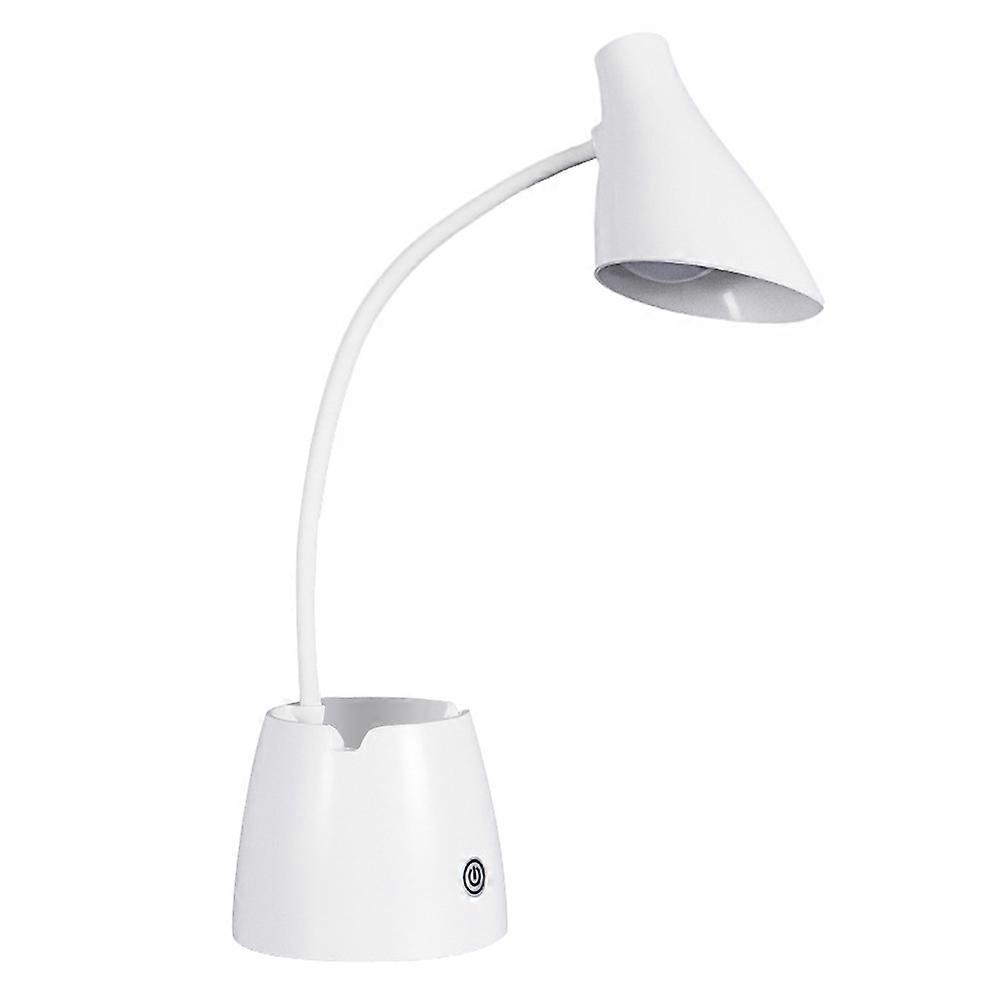 USB Recharging Eye care Reading Light with Book Light Touch Table Lamp and Pen Container