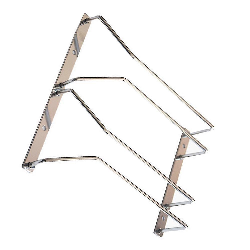 Stainless Steel Upside Down Goblet Rack Hanging Wine Glass Holder for Kitchen, Bar, Restaurant – Space Saving Cup Storage Organizer for Home, Cafe,