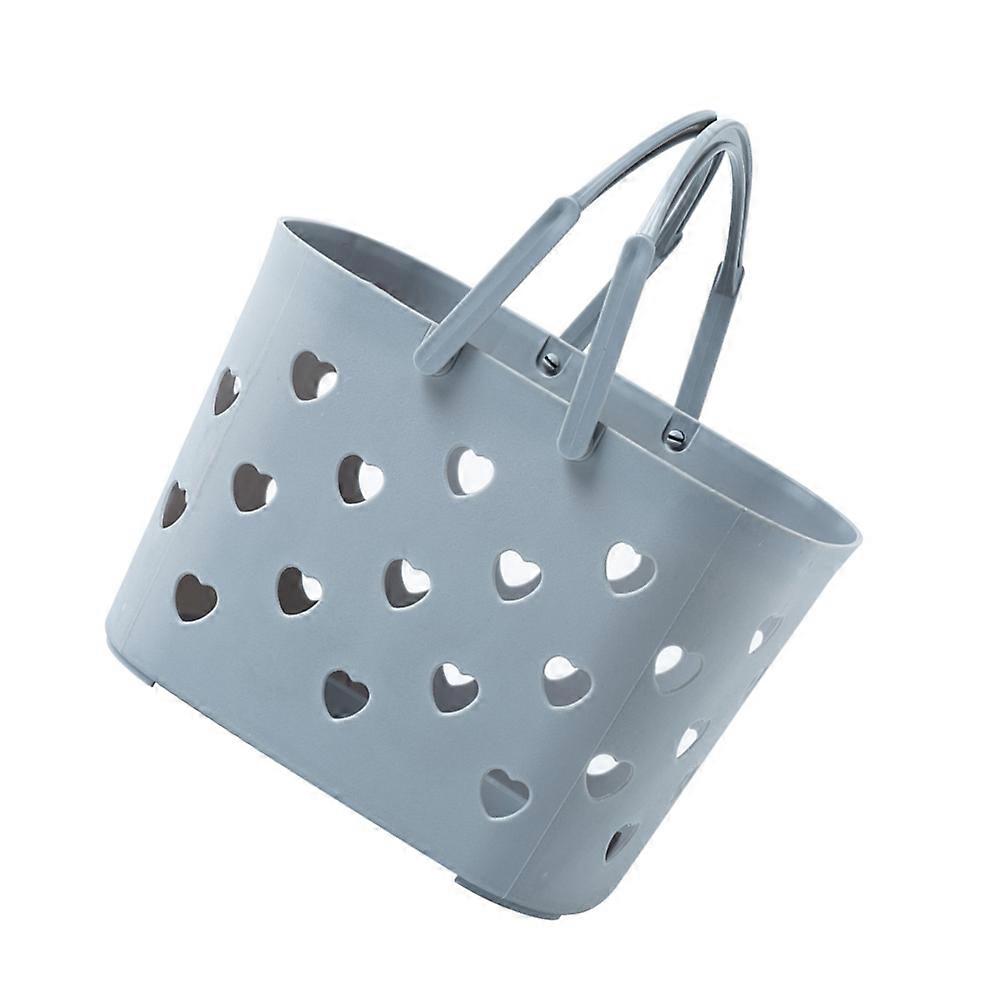 Hemoton 1pc Plastic Storage Basket with Handles for Shower Organization
