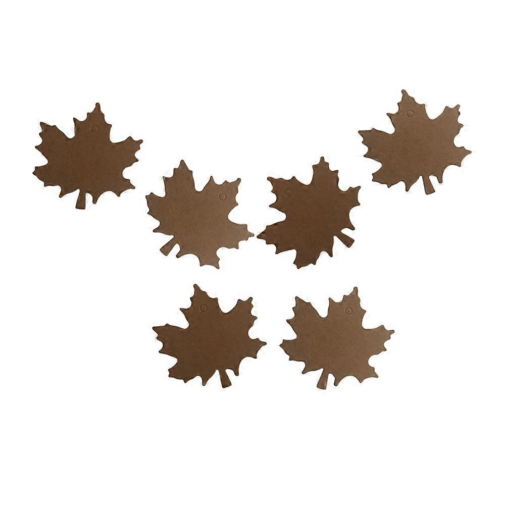 Tags With String Maple Leaf Tags Student Word Cards Vintage 100Pcs