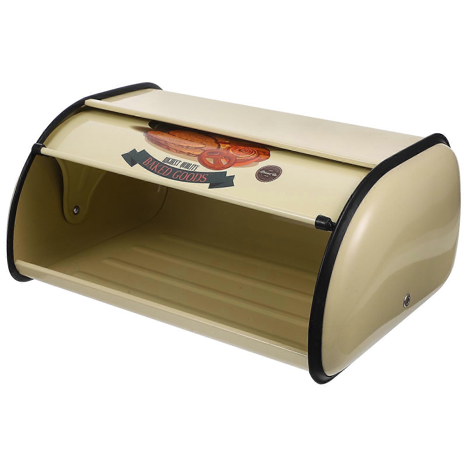 Kitchen Countertop Bread Box French Style Metal Small Storage Box 32.00X20.00X14.00CM 1Pcs