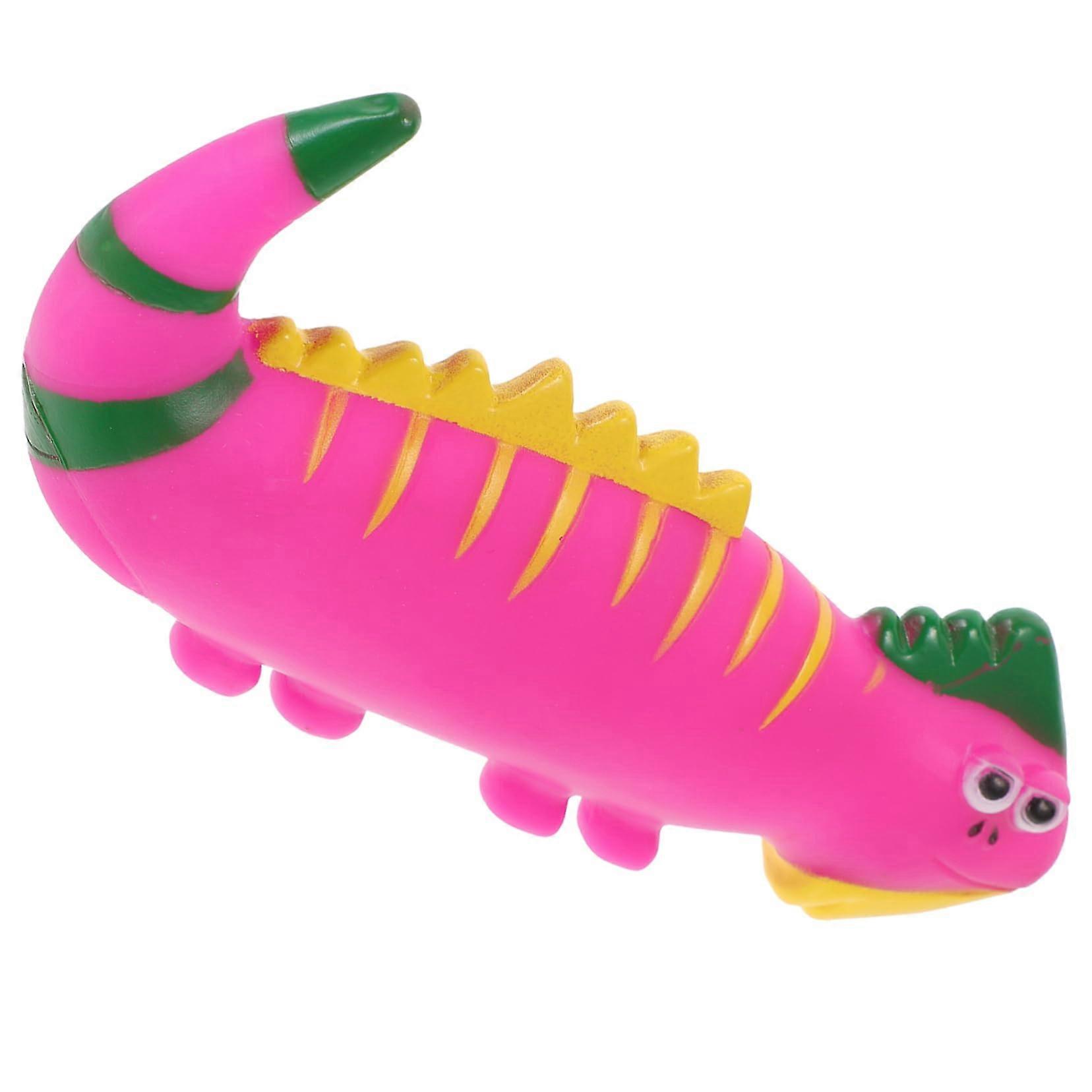 Interesting lizardshaped dog toy with squeaker for small and medium dogs