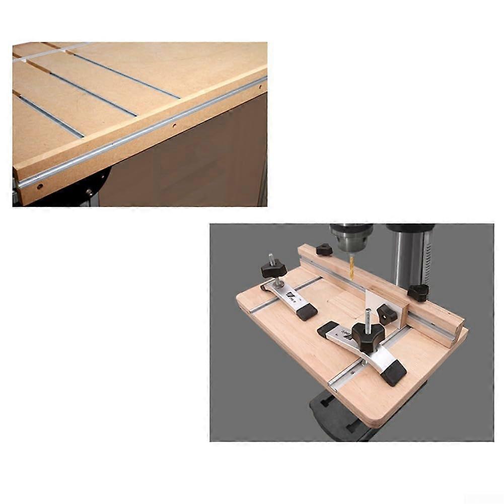 Adjustable Ttrack for woodworking, aluminum ratcheting track clamp, compatible with router tables (30 cm)