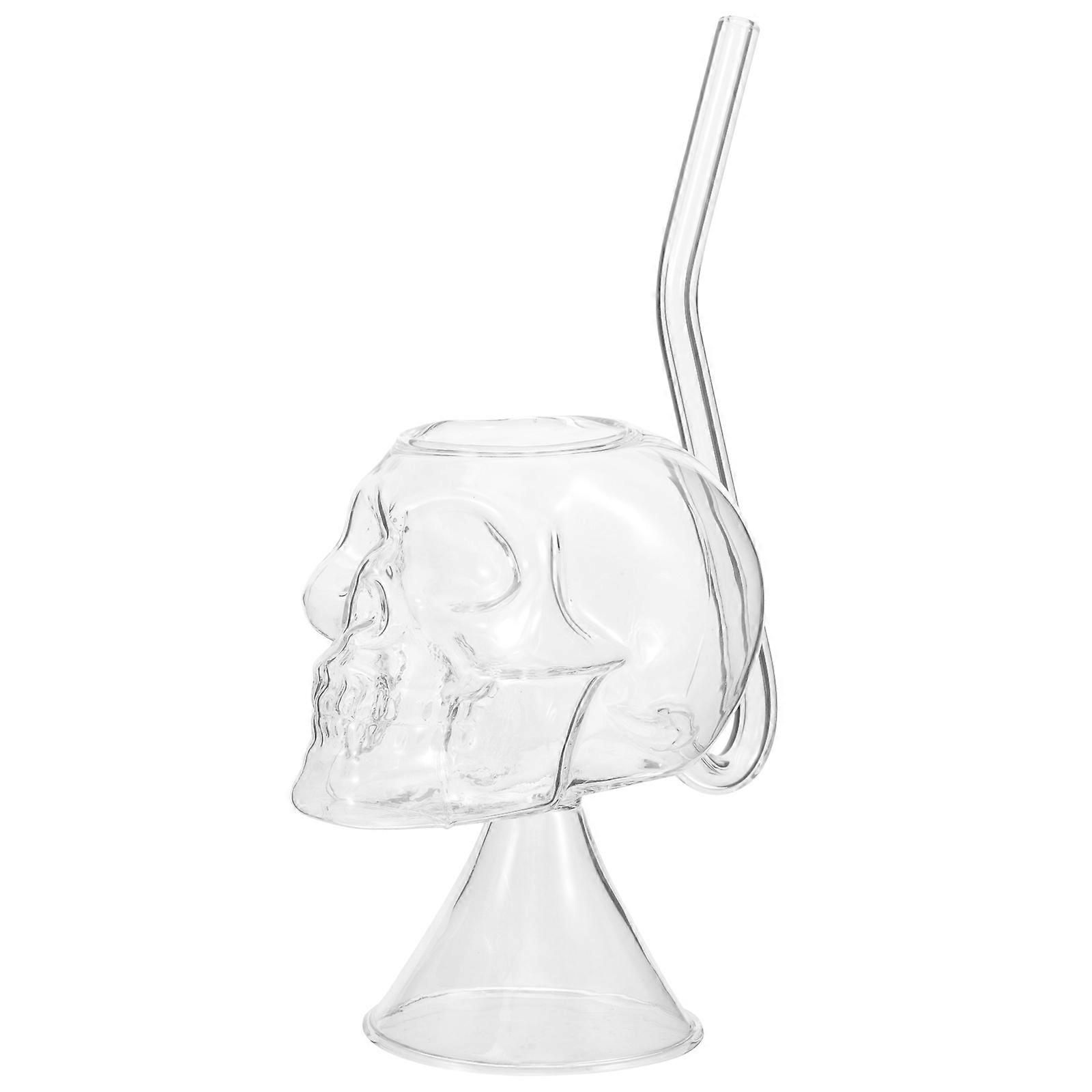 Glass Skull Jar Multi-Function Glass Cup Holidays Picnics Catered Events 1Set