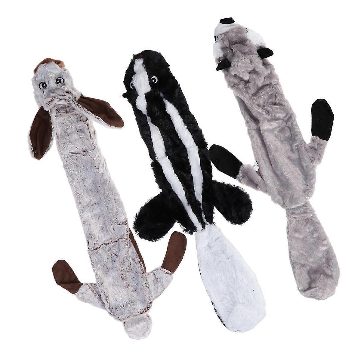 Dog Pet Toy Creative Empty Plush Toy for Playtime Indoor Entertainment Assorted Color 3Pcs