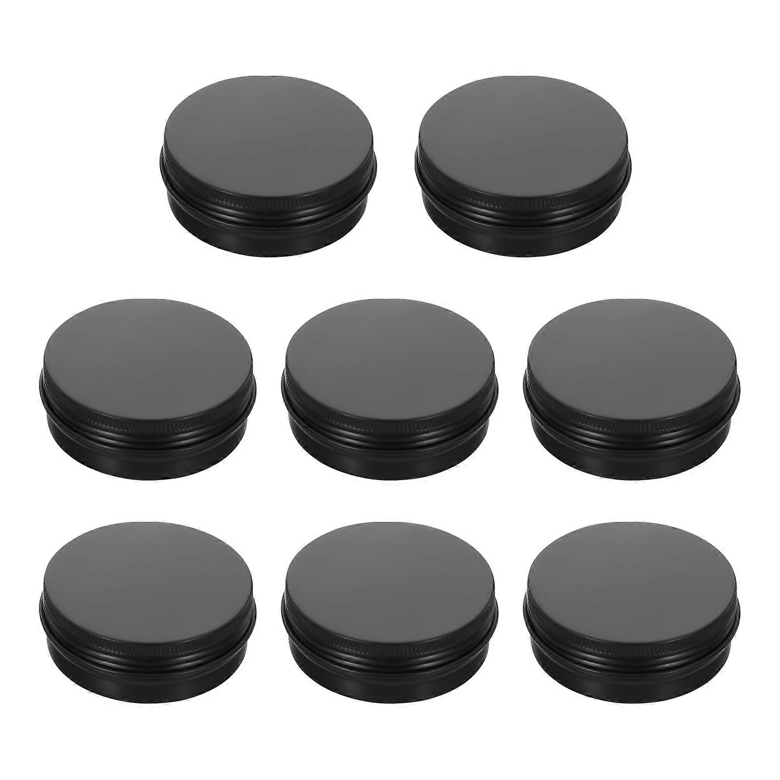 Mini Powder Container Simple Design Cosmetics Storage Round Shape 8Pcs