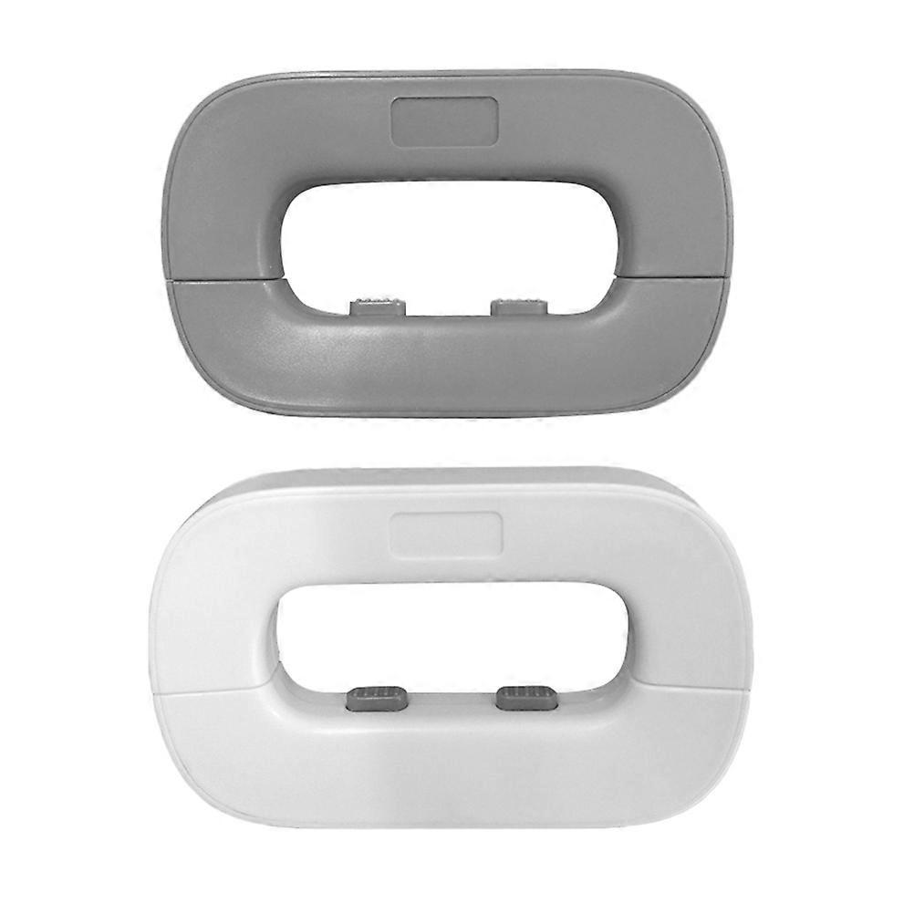 Cabinet Locks Set for Safety Durable White & Grey Refrigerator Locks with Double Button Design to Prevent Finger Pinching