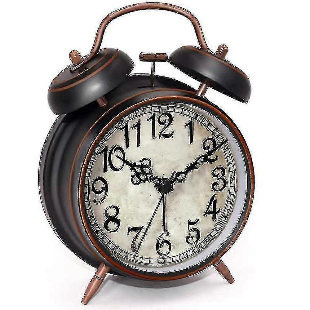 Loud Alarm Clock for Heavy Sleepers Adults - Silent Non-Ticking Quartz with Backlight & Twin Bell