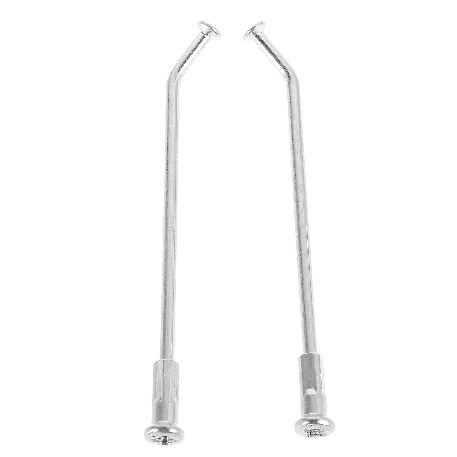 Motorcycle Wheel Spokes for Front and Rear Rims Enhance Stability Precision Craftsmanship Silver Metal 2pcs